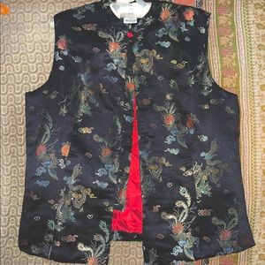 Vintage ‘80s Asian Inspired Embroidered Vest